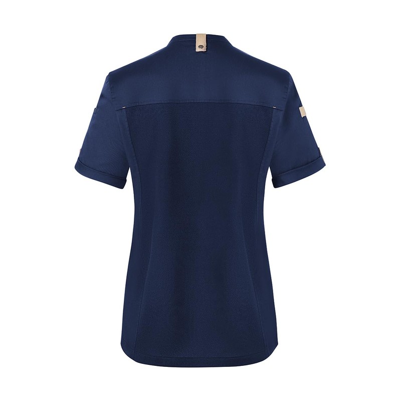 Karlowsky Women's Chef's Jacket Green Generation Short Sleeve Press Studs