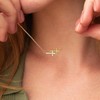 Dochasi Cross Necklace Gold Chain Women's 14K Gold Plated Cross