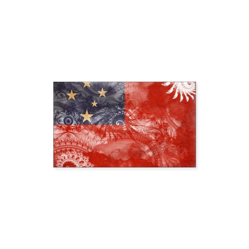 CafePress Samoa Flag Rectangle Bumper Sticker Car Decal