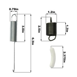 Generic Washing Machine Repair Kit 3 Pcs Suspension Spring WP63907 1 Pcs Counterweight Counter Balance W10250667 3 pcs Tub Wear Pad 285744 Compatinle With Whirlpool Washers