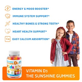 DR. MORITZ Vitamin D Gummies for Kids and Adults (2000 IU) - Chewable Kids Vitamin D Supplement for Immune Support - Vegetarian and Gelatin-Free (180 Count)