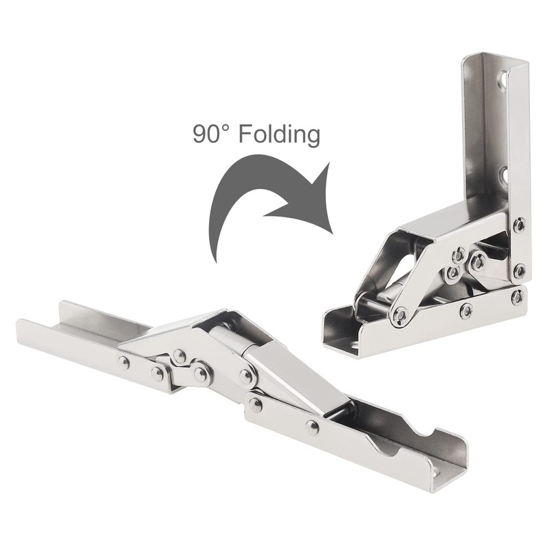 HOJLKLD 90 Degree Folding Shelf Hinge 2 Pack Hidden Bracket