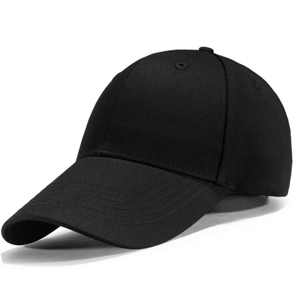 BALLOT Cap, Men's and Women's [Calculated Beautiful Silhouette] Hat, Plain, Unisex, Deep Type, Large Size, UV Protection, Baseball Cap, 100% Cotton, Black