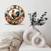 30x30cm Round Glass Wall Clock Offering Extended Battery Life Up