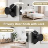 Probrico Black Door Knobs Interior, Bathroom/Bedroom Door Locks, Privacy Door