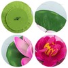 AUEAR, 9 Pack Artificial Floating Foam Lotus Flowers with Water