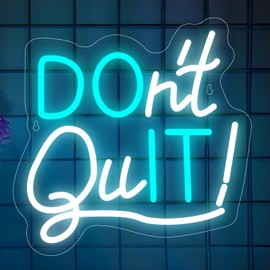 Neonawall Neon Sign for Wall Decor Light Up Letters Business Led Sign Birthday Party Gifts Led Decorative Night Signs Room Decorations Birthday Party Signs for Gym Fitness Center Office (Don't Quit)