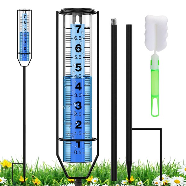 BoArt BoArt Rain Gauge, 7" Freeze-Proof Thickened Transparent Plastic Rain