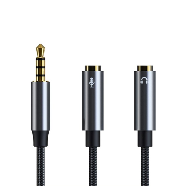 Rpanle Headphone Mic Splitters Adapter, 3.5mm Male to Dual 3.5mm