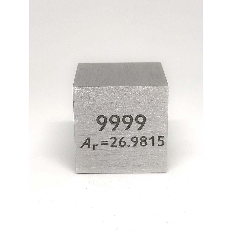 Elemental Specimen Aluminum (25mm Cube, Engraved A, Normal Surface)