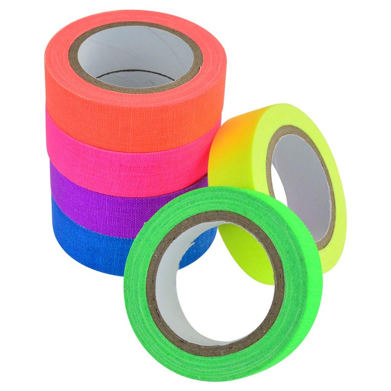 12 Pack UV Blacklight Reactive 6 Color Fluorescent Cloth Neon