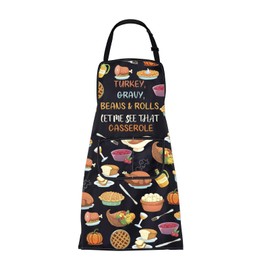 Thanksgiving Aprons with Pockets Thanksgiving Turkey Day Gifts Turkey Gravy Beans And Rolls Let Me See That Casserole Apron