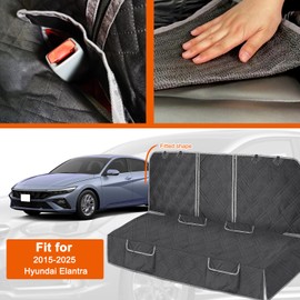 Kistrba Dog Car Seat Cover Compatible with Hyundai Elantra 2015-2025, Waterproof Pet Bench Seat Cover for Back Seat, 600D Heavy Duty Scratch Proof Nonslip Truck Seat Covers for Dogs