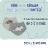 Noukie's - Pack of 2 Bandana Bibs - Dinosaur Stegi
