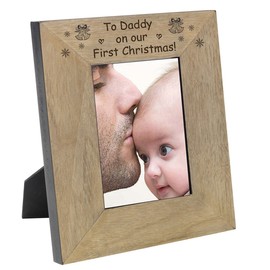 TO DADDY ON OUR FIRST CHRISTMAS Photo Picture Frame 6 x 4 6x4 Gifts Presents for dad father 1st gift from baby son daughter