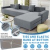 ZNSAYOTX Sectional Couch Covers, Stretch Jacquard Slipcovers with Elastic Bottom