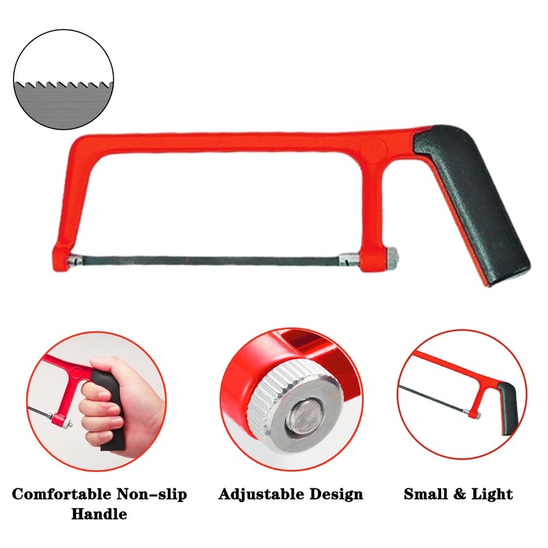 Hacksaw, Professional Hack Saw Small Metal Cutting Saw Adjustable Angle