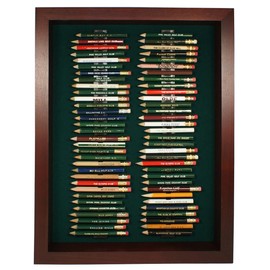 Eureka Golf Pencil Display Case | Holds 64 Round or Hexagonal Golf Pencils | Cherry Finish | Made in The USA