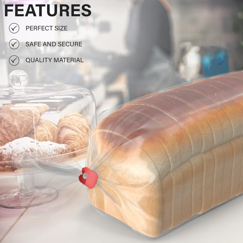 MT Products Red Plastic Bread Clips 7/8" x 1 1/8"