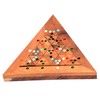 Triangle colour match colour puzzle with triangular wooden parts and