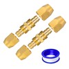 Breezliy 2PCS Soild Brass Air Reusable Hose Splicer for 3/8-Inch