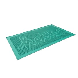 Fisura - Original Rubber Doormat Hello. Green Outdoor pin Doormat. Entrance Doormat with Spikes. Rubber Doormat with Message. Doormat 70 x 40 centimetres.