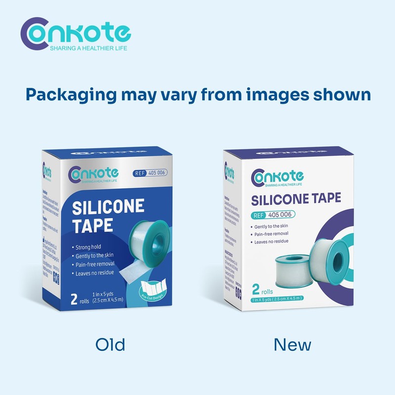 Conkote Pain-Free Removal Silicone Tape 1" x 5 Yards, Strong
