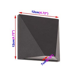 LUMINTURS 12W LED Outdoor External Wall Sconces Door Gate Light Waterproof Fixture lamp Black Pure White