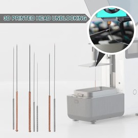 33 Pcs 3D Printer Nozzle Cleaning Needles Kit,3D Printer Needle Accessories,with Storage Box, Cleaning Copper Wire Toothbrushes, Tweezers（0.15/0.25/0.35/0.4/0.5/0.6/0.8）