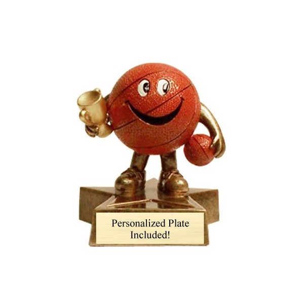 Basketball Little Buddy Trophies with 3 Lines of Custom Text
