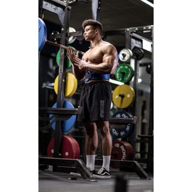 Fitgriff® Weight Lifting Belt V1, Fitness Belt for Bodybuilding, Weight Lifting, Crossfit Training, for Women and Men, blue