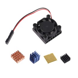 ALAMSCN Aluminum Heat Sink Single Cooling Fan for Raspberry Pi 4 RPi Mini Cooling Fan with Heatsink Set for Raspberry Pi 4 Model B Pi 5, 3B+/Pi 3 B/Pi 2 B