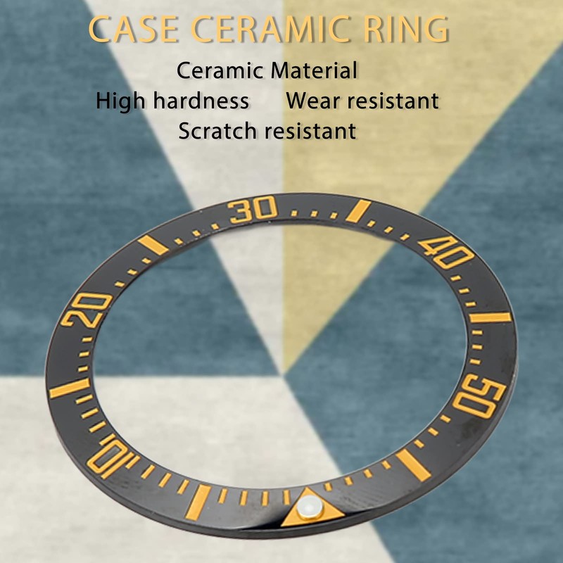 ZJchao Watch Bezel Insert, 40mm Ceramic Watch Bezel Ring Repair