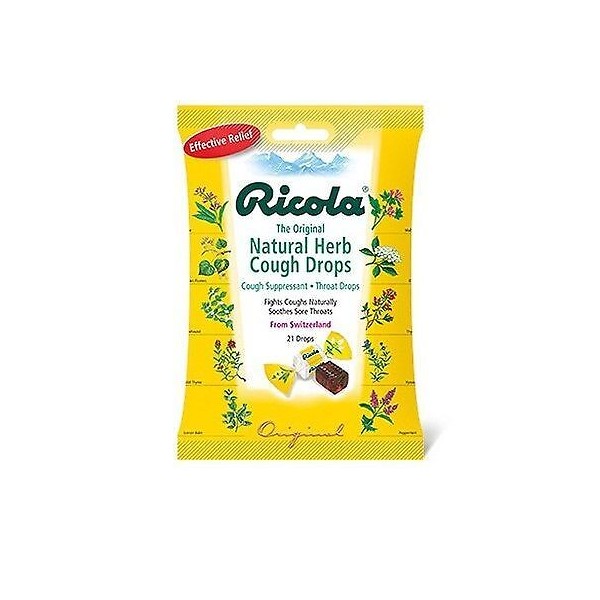 Ricola Original Natural Herb Cough Suppressant Throat Drops 21 Ct