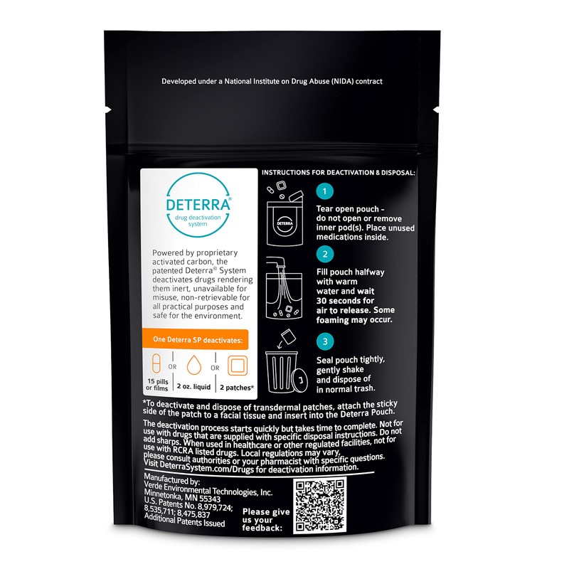 Deterra-SP - Drug Deactivation and Medication Disposal System - Safe