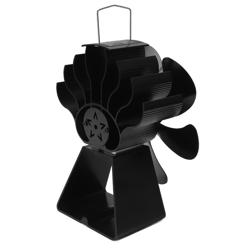 Fireplace Stove Fan 6 Blades Quiet High Temperature Resistant Heat