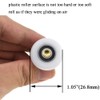 Hahiyo 27mm Diameter Brass Shower Door Wheels with Stainless Steel