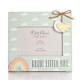 Petit Cheri Bird and Rainbow Photo Frame Hello Little One