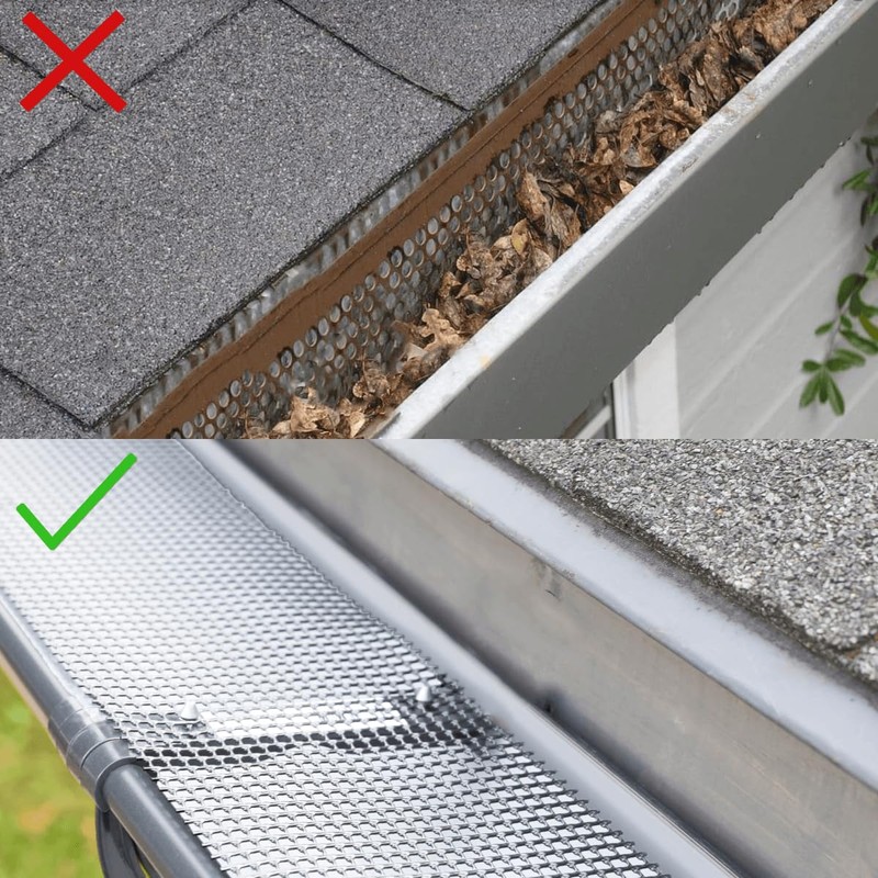 5 inch Gutter Guard Mesh Roll, Aluminum Gutter Screen Leaf