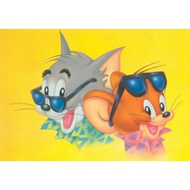 TOM & JERRY CARTOON SCENE FUN IN SUN POSTCARD-4"X6"