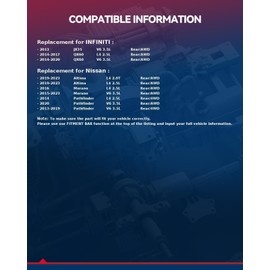 KAX 2pcs Rear Wheel Hub Bearing Compatible with 2013-2019 Pathfinder 3.5L 4WD,5 Lug