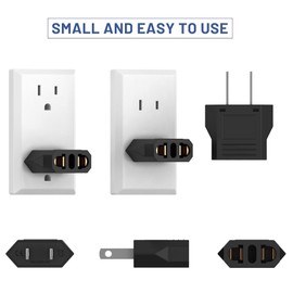 European to US Plug Adapter, Australia China Italy Switzerland Europe To US Plug Adapter, Best Simple Easy To Use Fireproof Safe US Travel Adapter, EU To US Plug Adapter, Outlet Adapter Europe To USA.