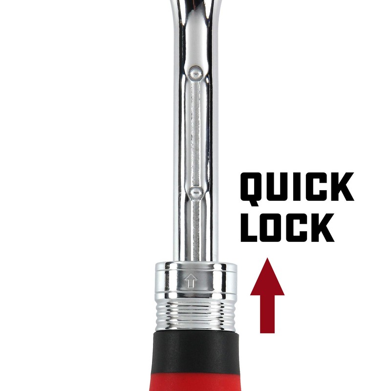 Powerbuilt Dual Size Extendable Ratchet, 1/4-Inch and 3/8-Inch Drive, 72