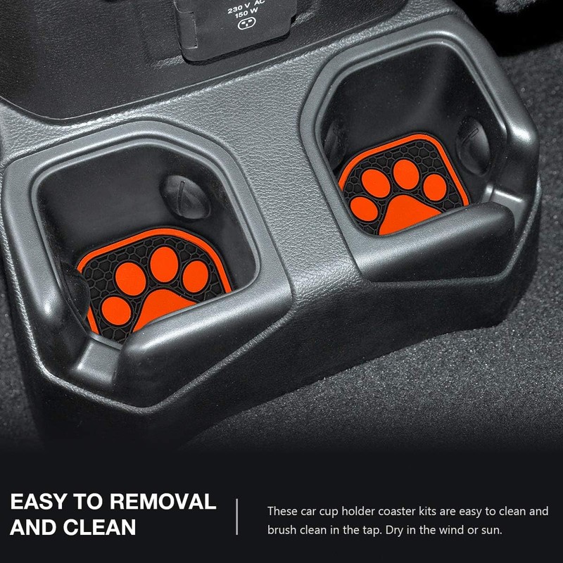 Auovo Auto Cup Holder Inserts Coaster Fit for 2018-2023 Wrangler