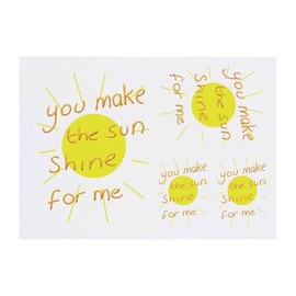 4 x 'You Make The Sun Shine For Me' Temporary Tattoos - Water Resistant, Skin-Safe, Non-Toxic Transfers, Mixed Sizes (TO00075558)