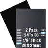ABS Plastic Sheet 1/8 Inch Thick 24" x 36" (2-Pack),Two-Sided