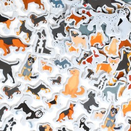 READY 2 LEARN Foam Stickers - Dogs - Pack of 176 - Self-Adhesive Stickers for Kids - 3D Puffy Dog Stickers for Laptops, Party Favors and Crafts