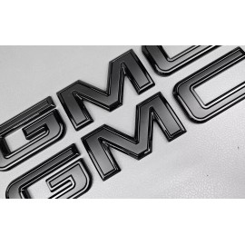 GMC New Front & Rear Emblem Black Kit for 2019 - 2024 GMC Sierra 1500 2500HD 3500HD