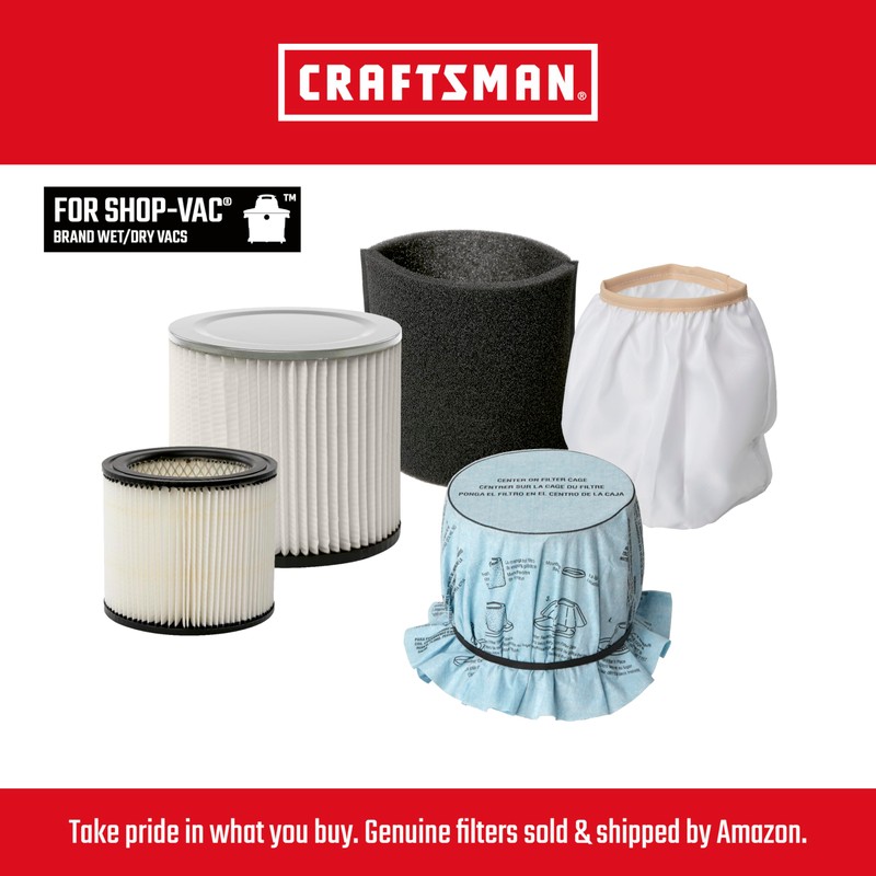 CRAFTSMAN CMXZVBE38775 Fine Dust Wet Dry Vac Dust Collection Bags