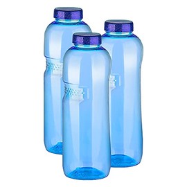 3 x 1 Litre Water Bottle Tritan Water Bottle without bisphenol A (BPA Free)
